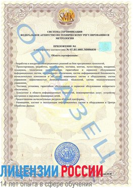 Образец сертификата соответствия (приложение) Питкяранта Сертификат ISO 27001